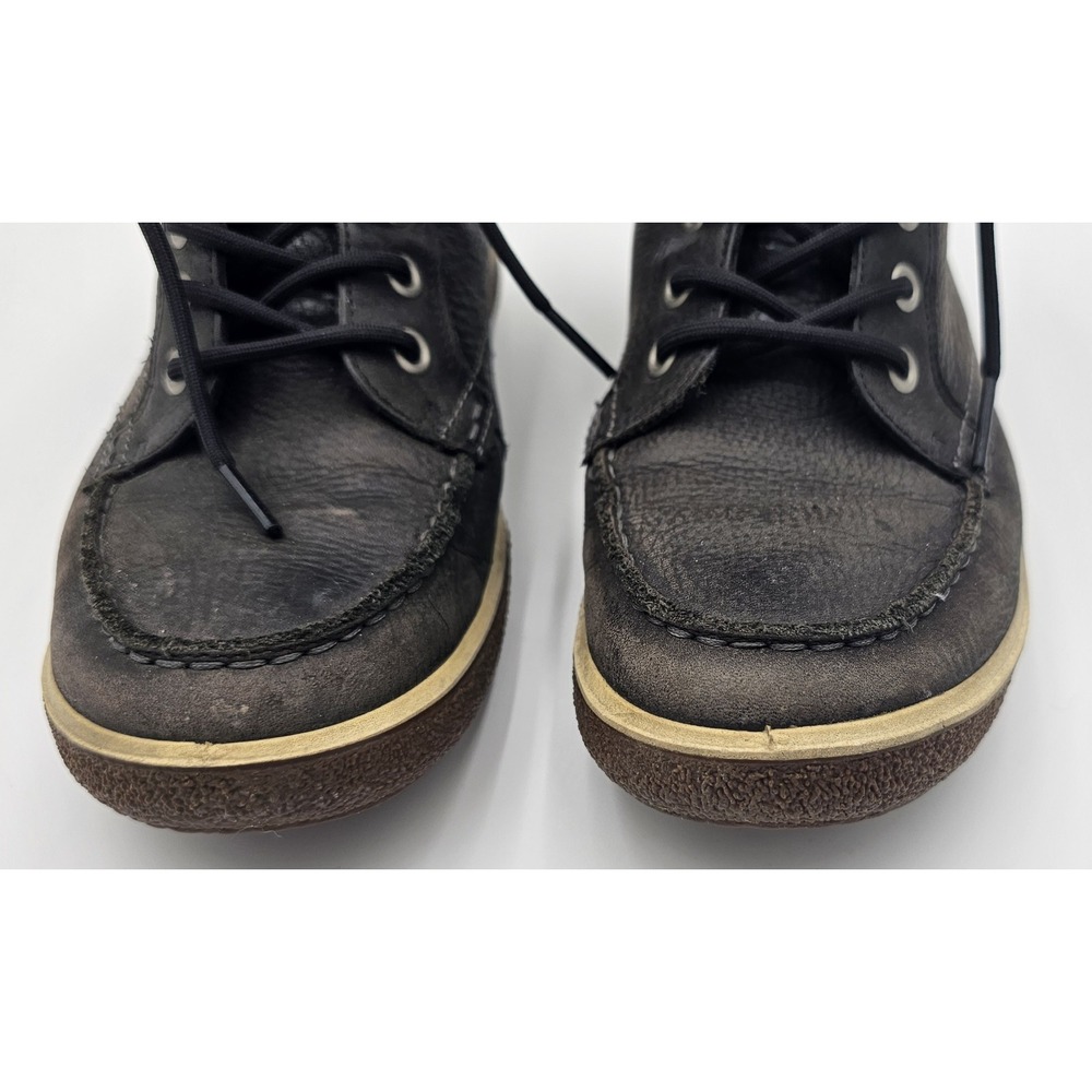 ECCO‎ Black Leather Lace Up Ankle Combat Boots – Women's Size 37 (US 6) - Picture 3 of 8